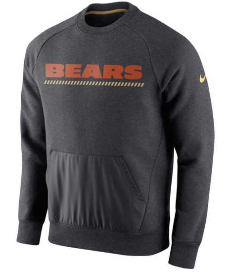 Men's Chicago Bears Nike Championship Drive Gold Collection Hybrid Fleece Performance Sweatshirt Charcoal FengYun,We sell and wholesale Men's Chicago Bears Nike Championship Drive Gold Collection Hybrid Fleece Performance Sweatshirt Charcoal FengYun on line form chian!